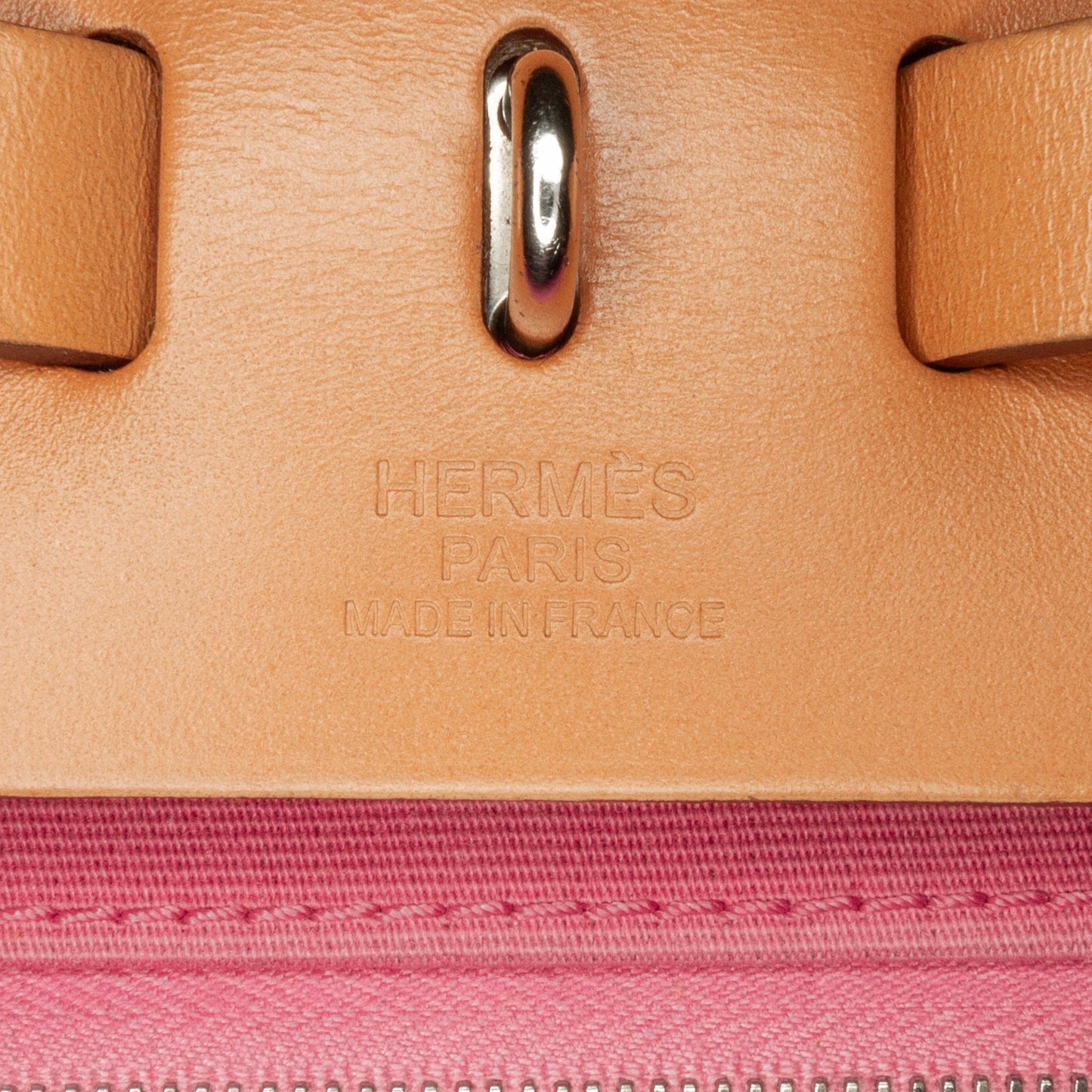 Hermès Herbag Zip 31 Pink Toile Palladium