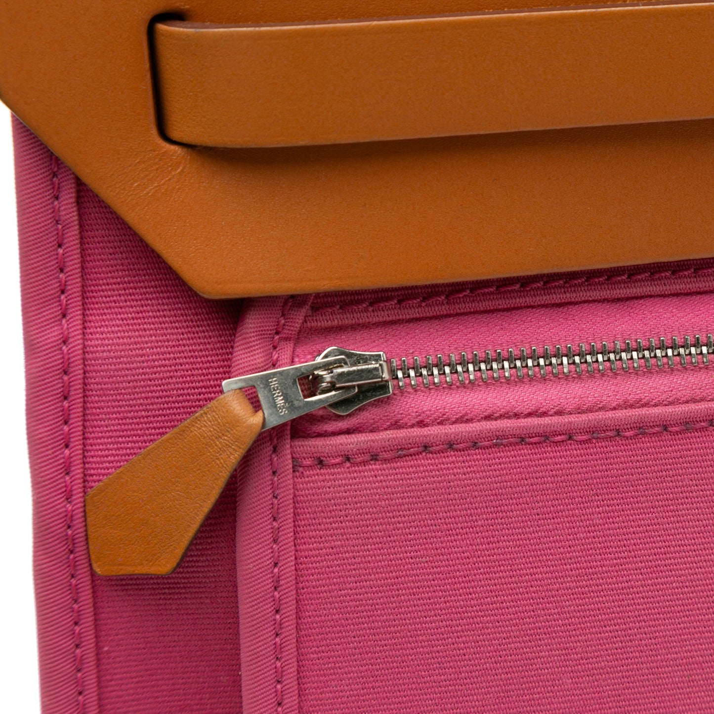 Hermès Herbag Zip 31 Pink Toile Palladium