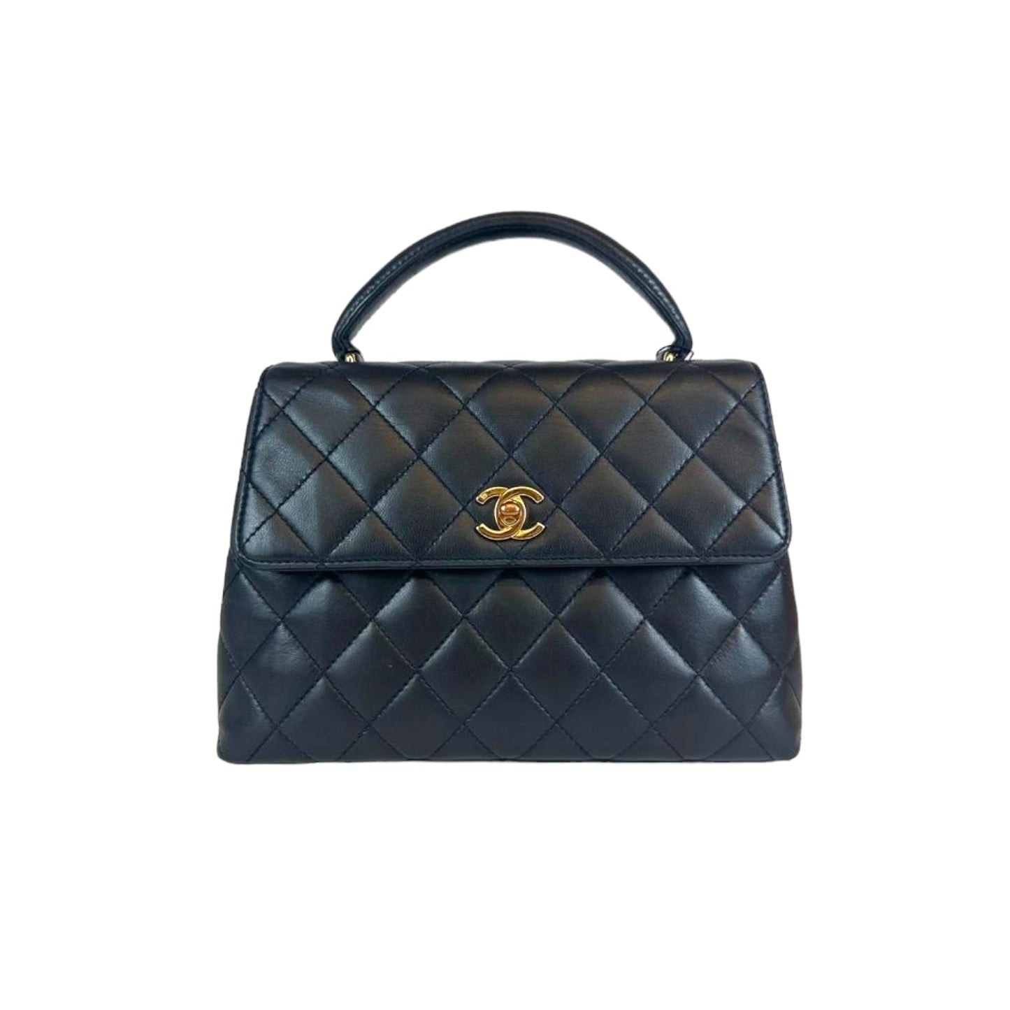 Chanel Kelly Small Navy Lambskin Gold