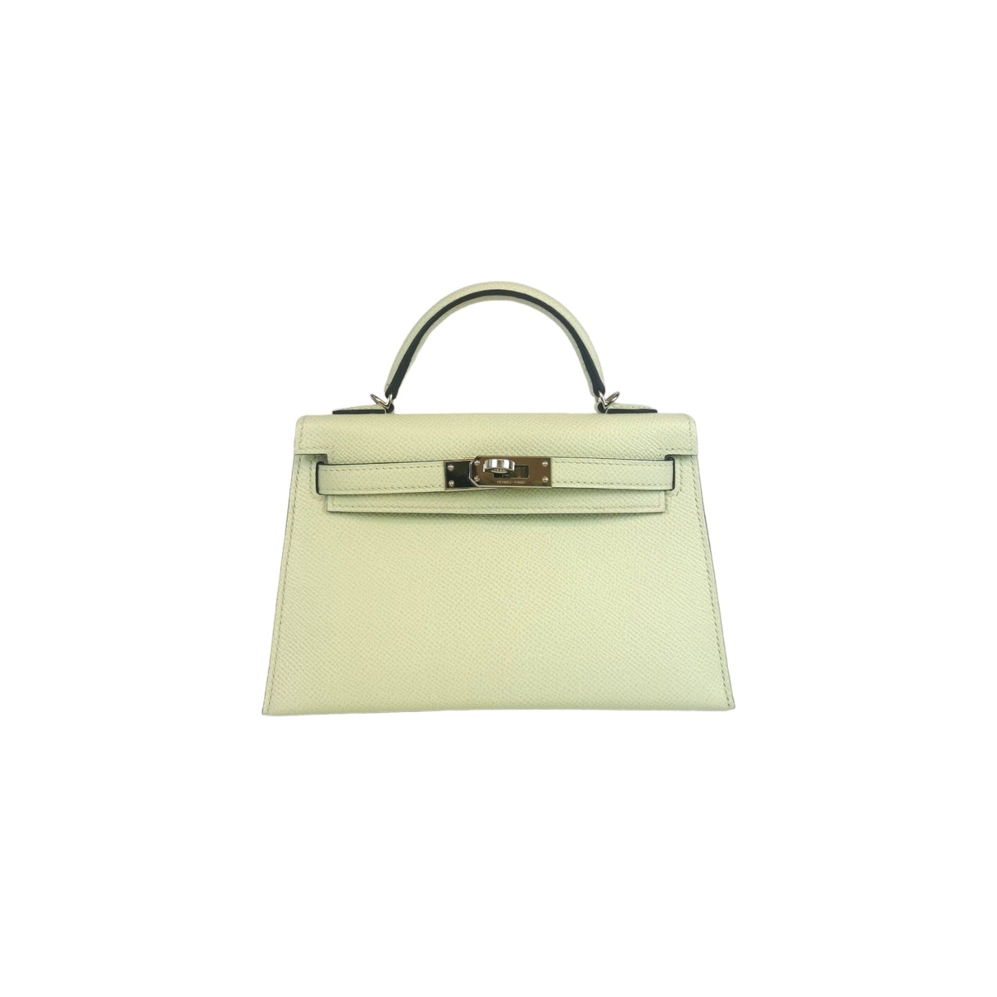 Hermès Mini Kelly Vert Fizz Epsom Palladium