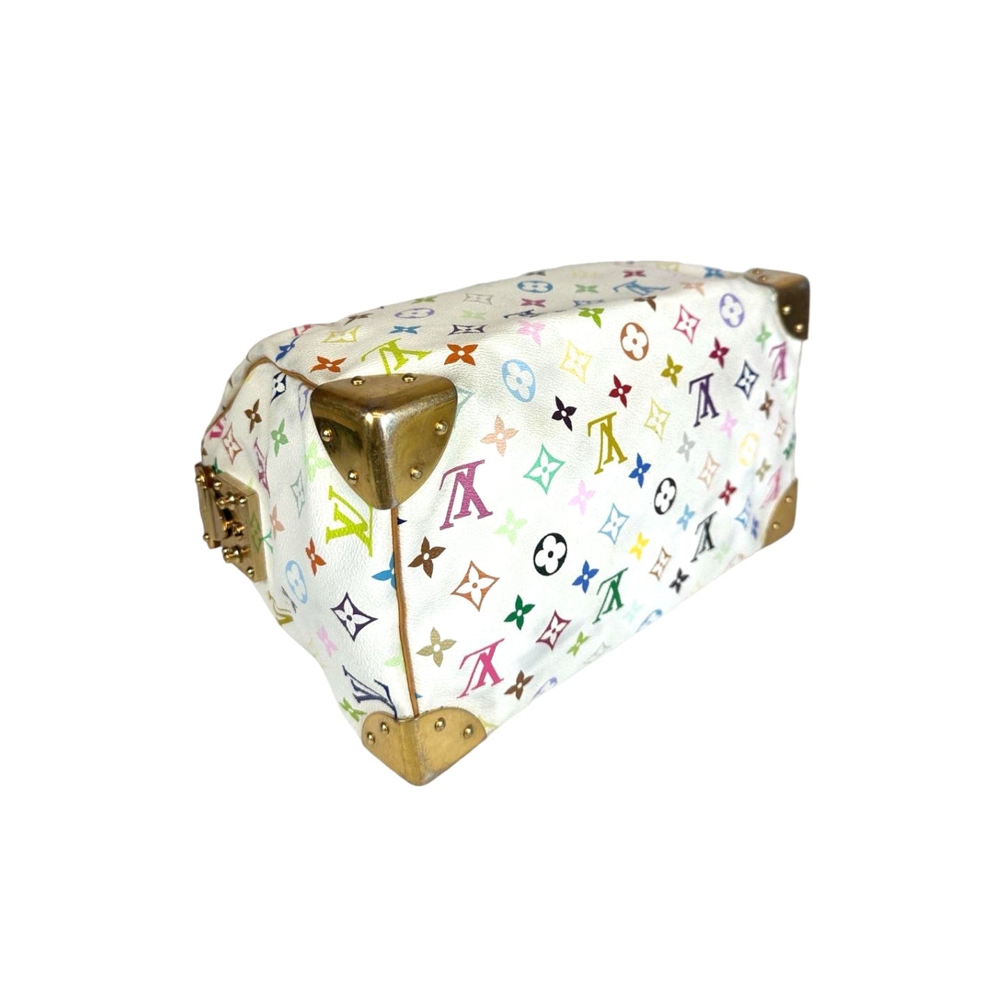 Louis Vuitton Speedy 30 White Multicolor Monogram Canvas