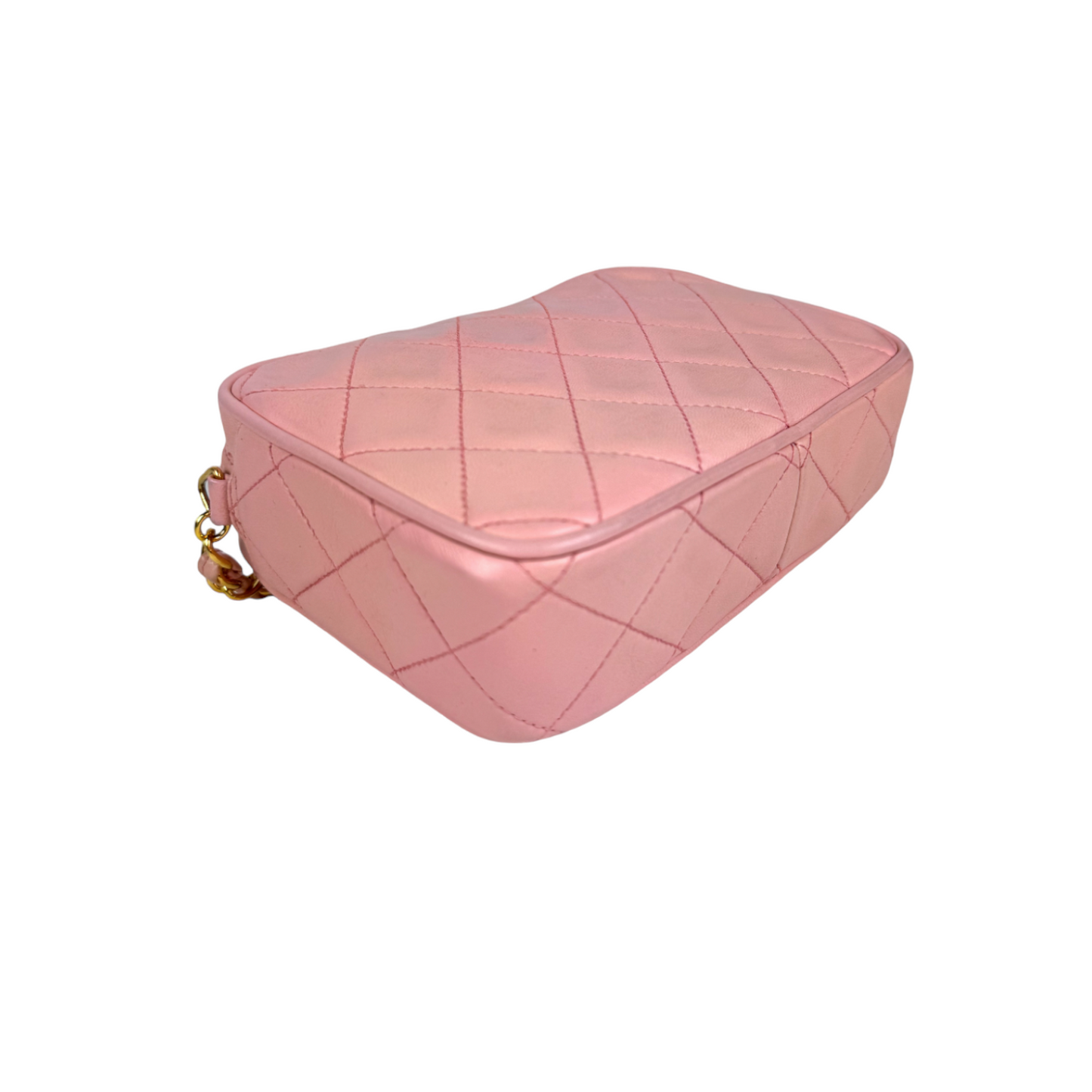 Chanel Camera Bag Small Pink Lambskin Gold