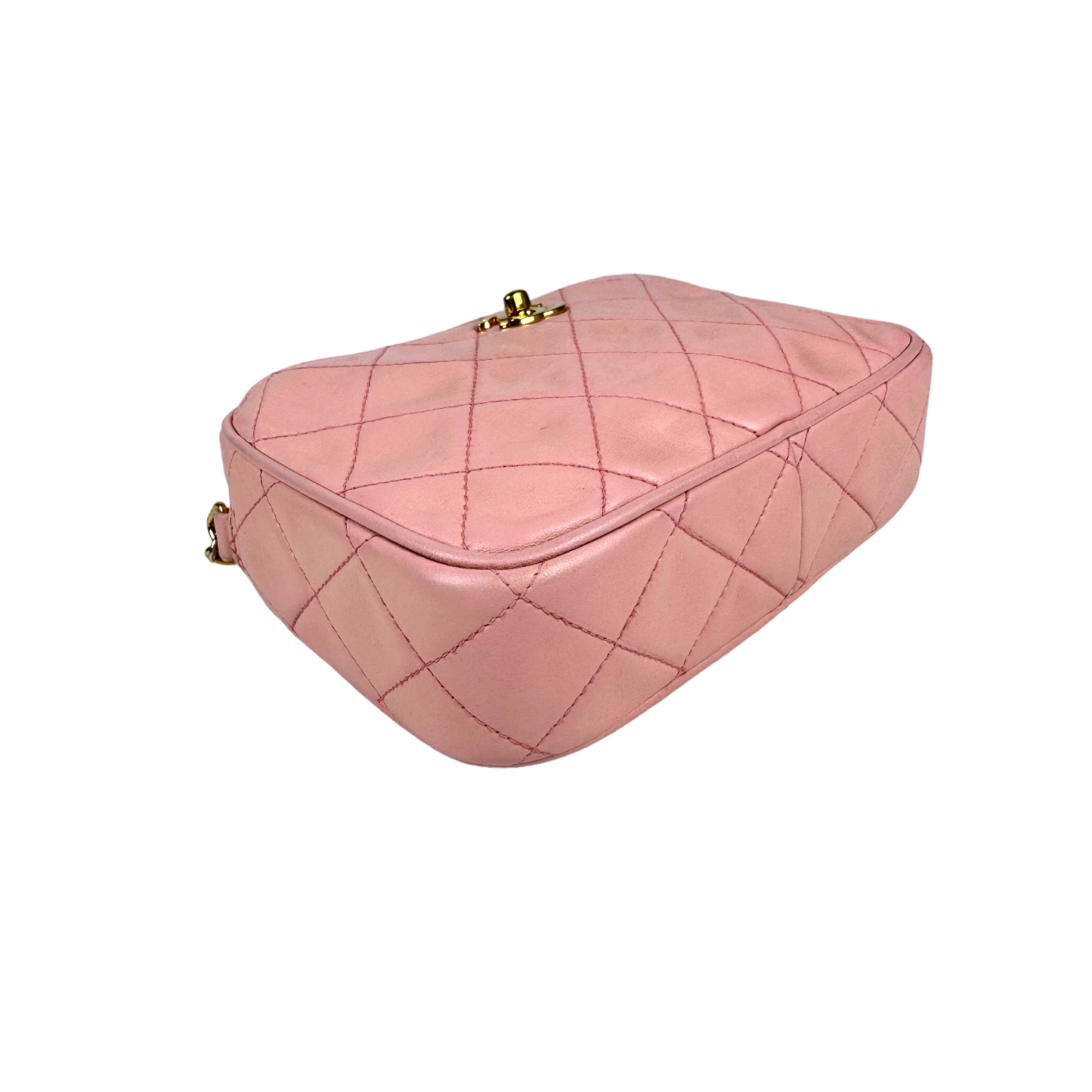 Chanel Camera Bag Small Pink Lambskin Gold