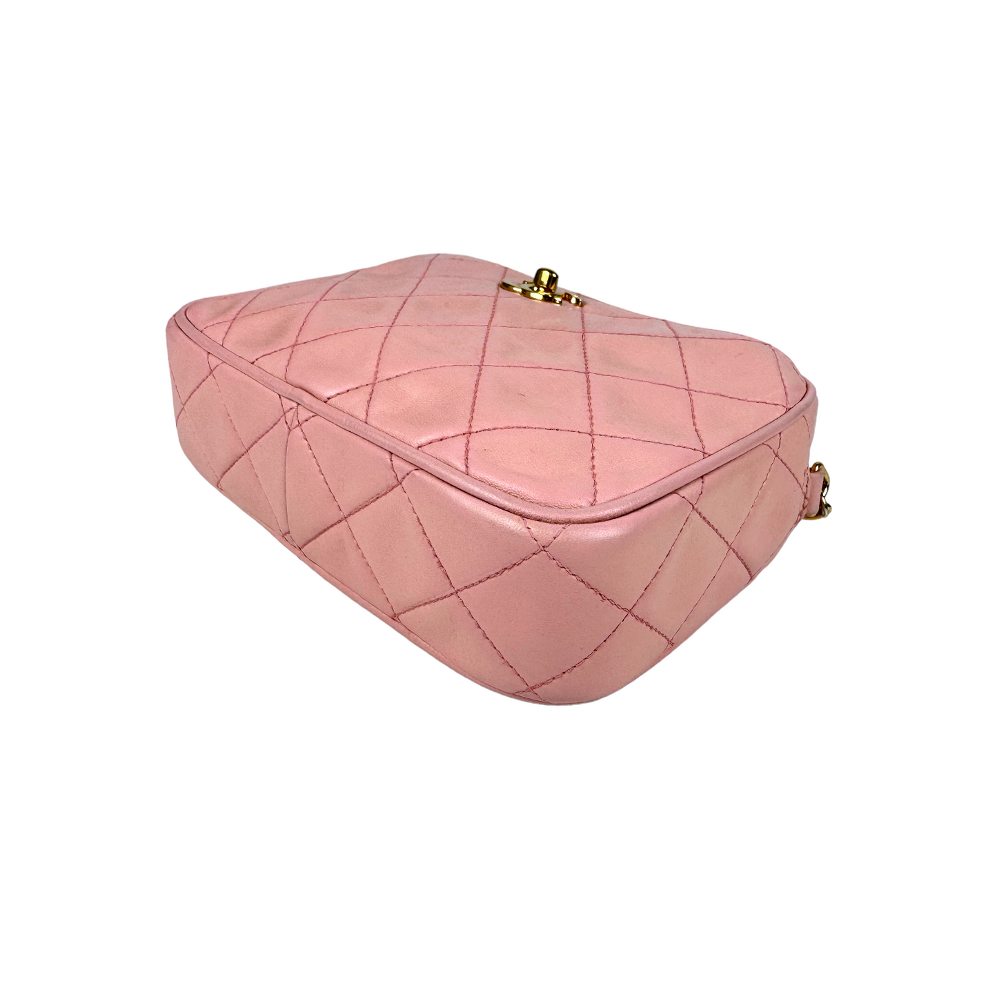 Chanel Camera Bag Small Pink Lambskin Gold