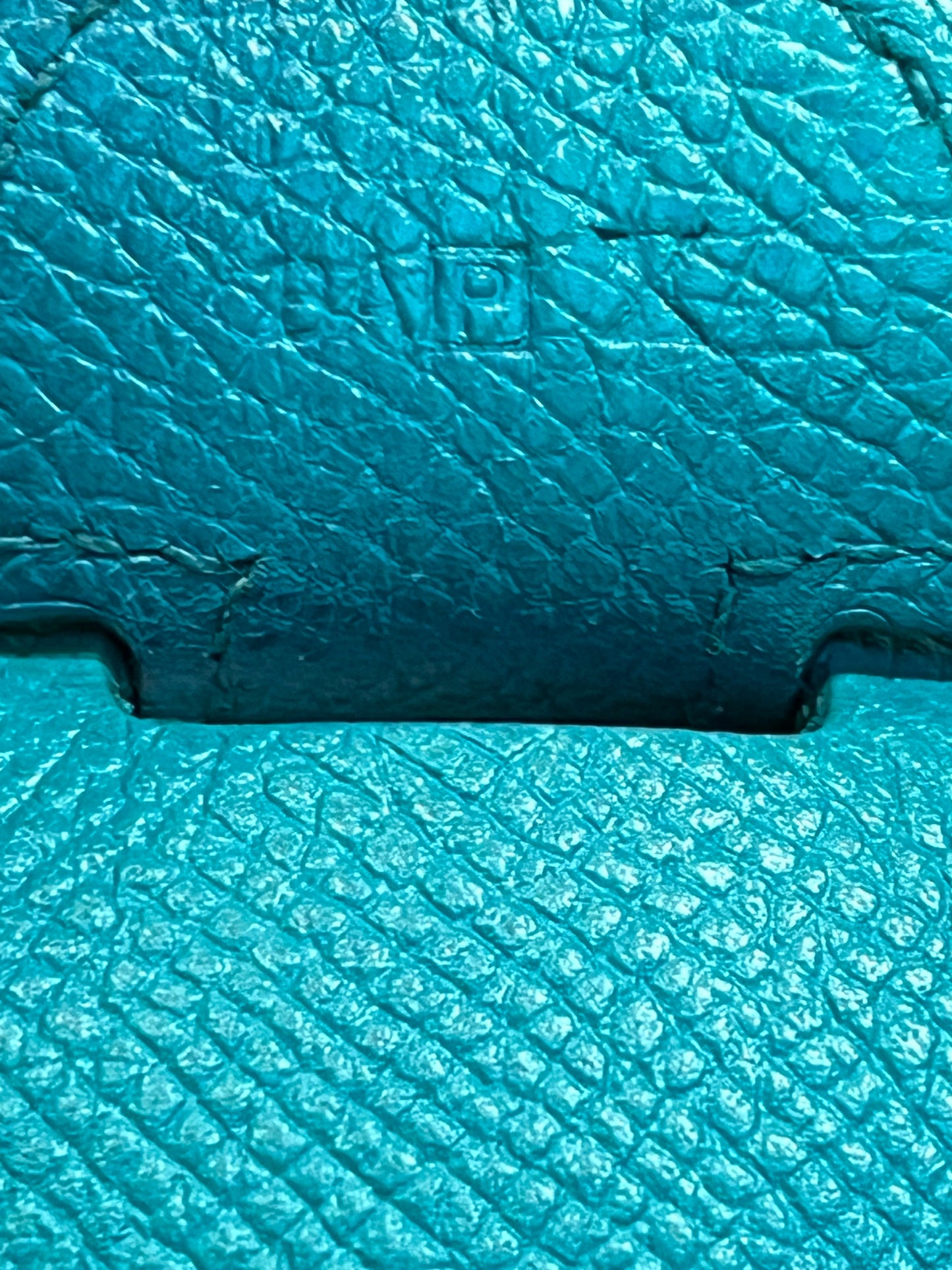 HERMES Teal Blue Epsom Evelyne Gen lll  TS3003