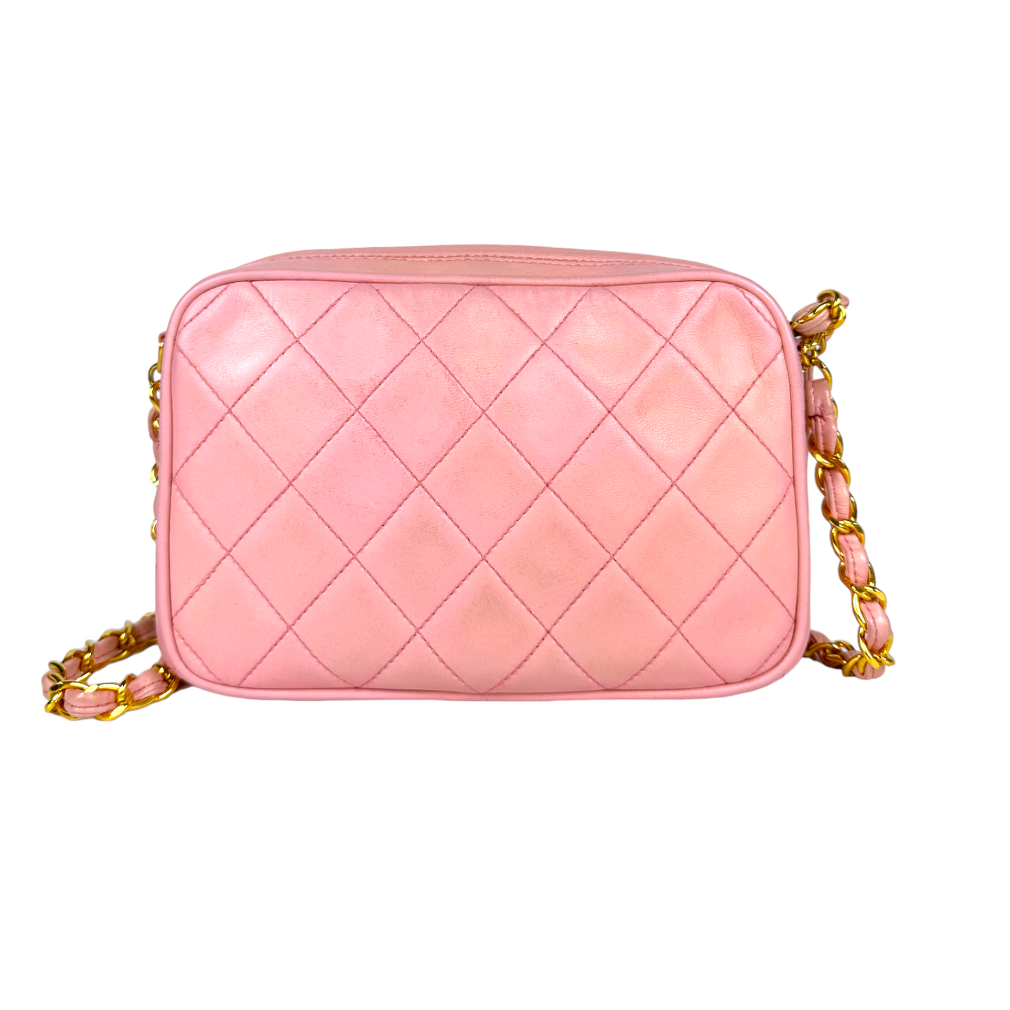 Chanel Camera Bag Small Pink Lambskin Gold