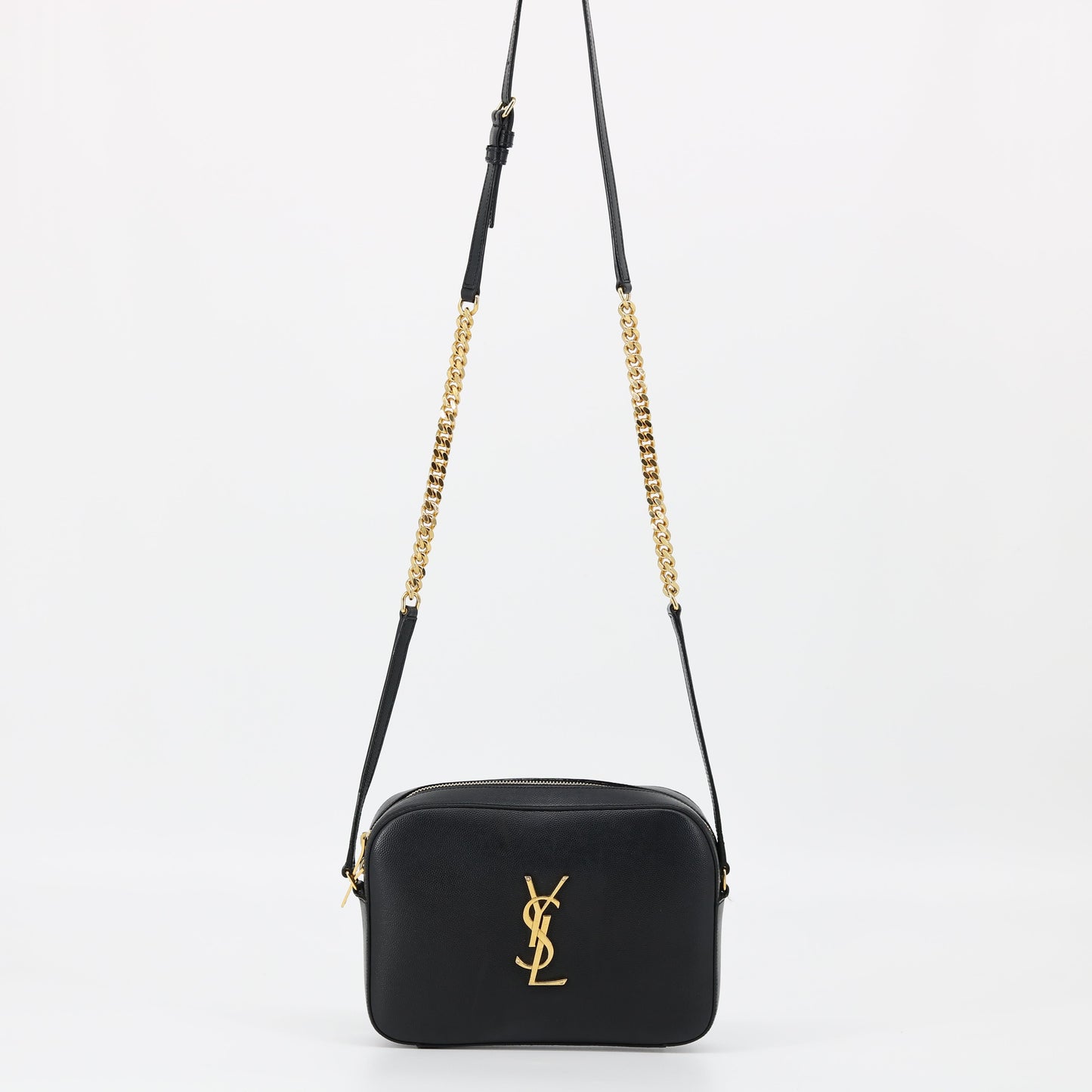 YSL Black Leather Lou Camera Bag