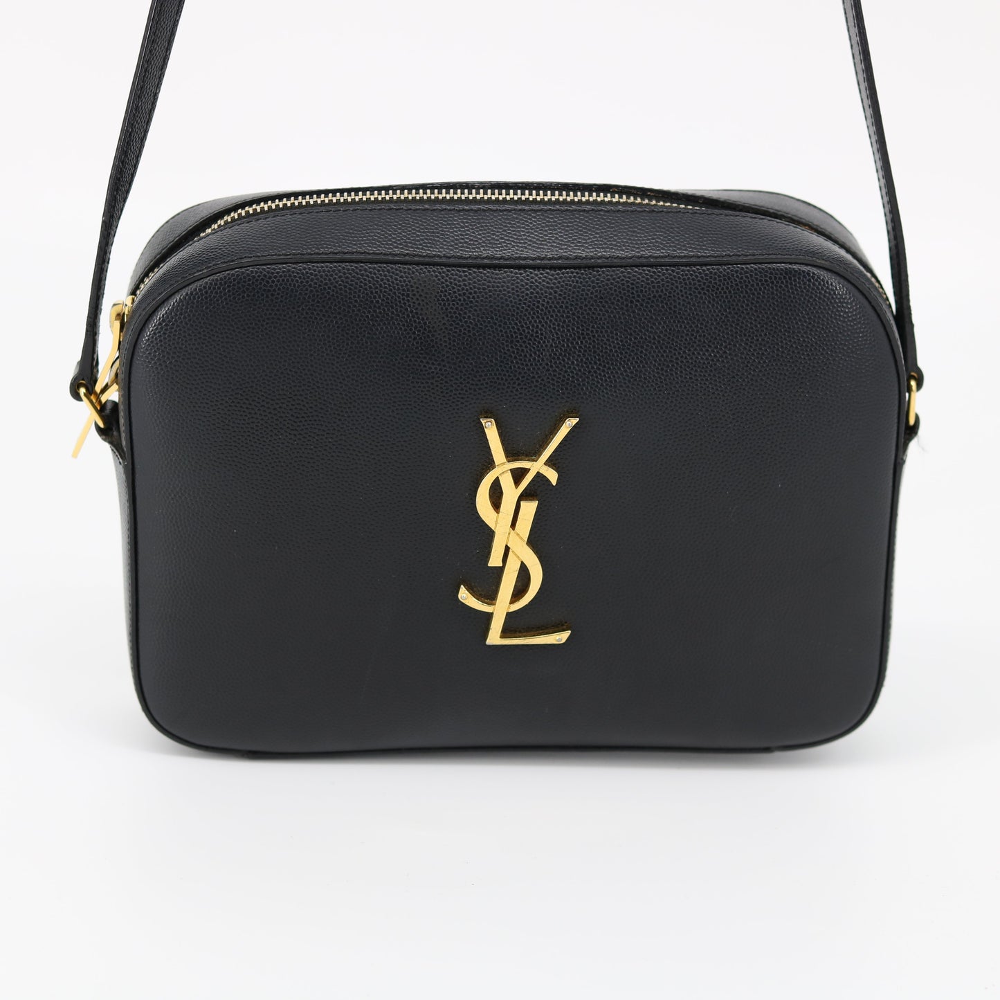 YSL Black Leather Lou Camera Bag