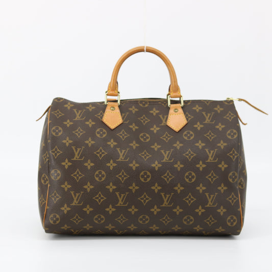 Louis Vuitton Monogram Canvas Speedy 35 Boston Handbag