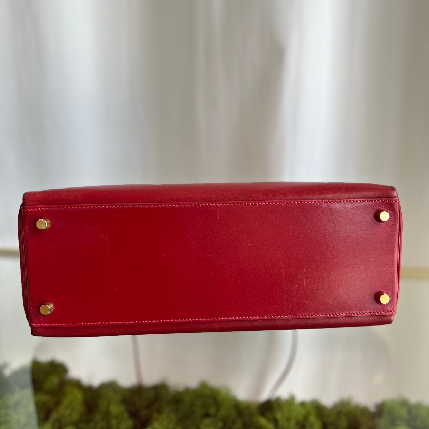 HERMES Red Leather Kelly 32