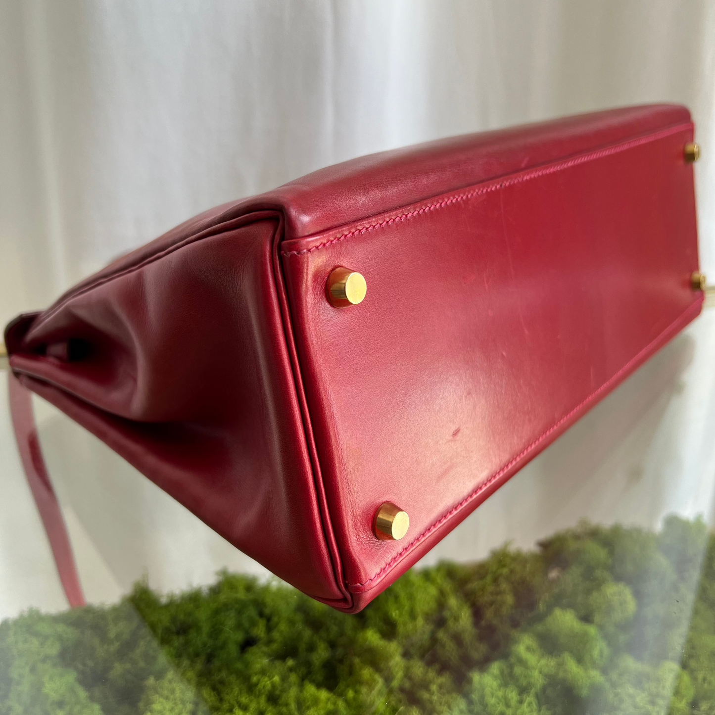 HERMES Red Leather Kelly 32