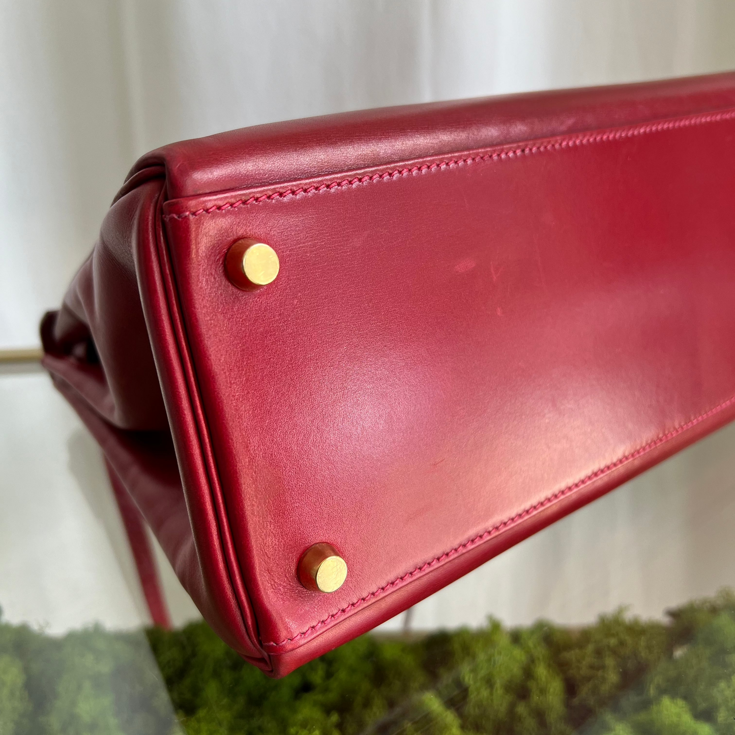 HERMES Red Leather Kelly 32