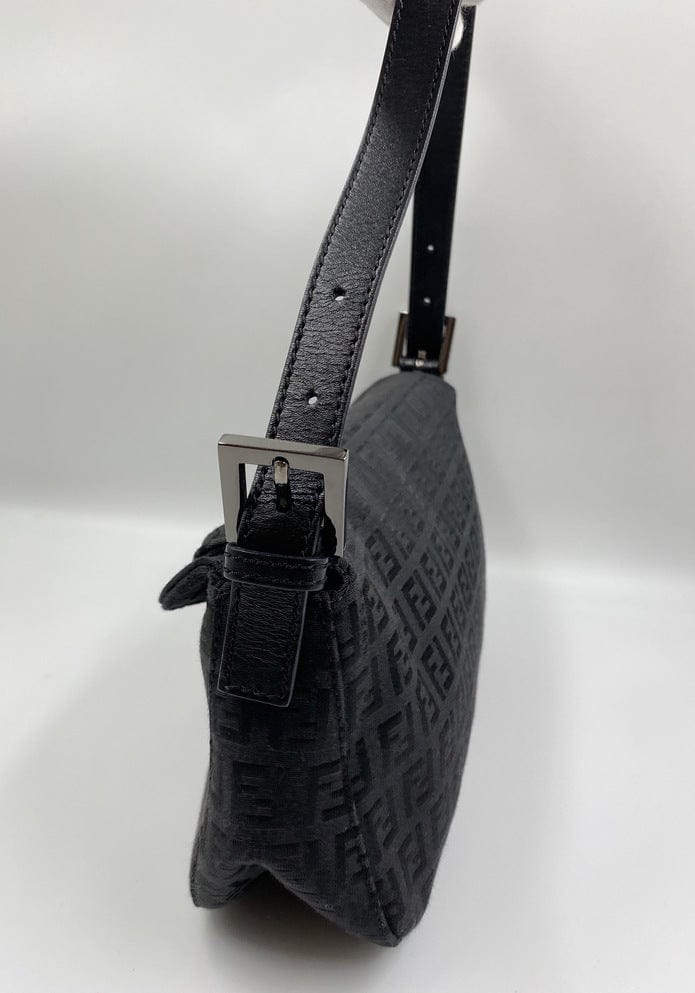 Vintage Fendi Baguette in Black Zucca Canvas