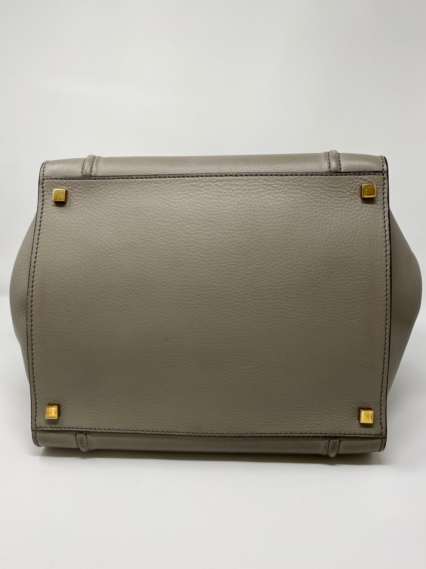 CÉLINE PHANTOM MEDIUM LUGGAGE LEATHER TOTE IN GREY