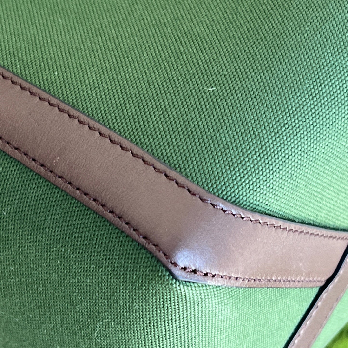 VALENTINO Green Canvas Garavani Stud Tote