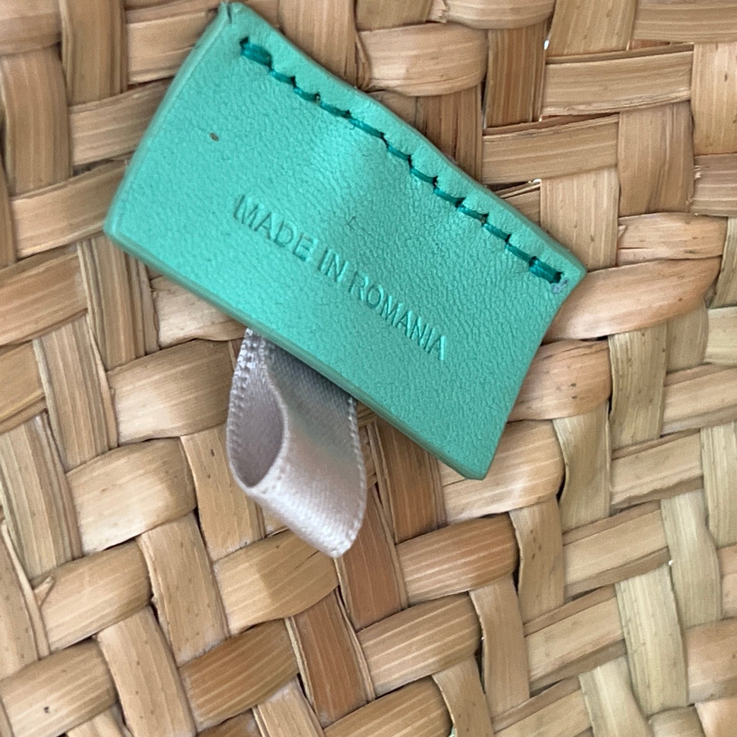 JIMMY CHOO Straw Green 2 Way Handbag