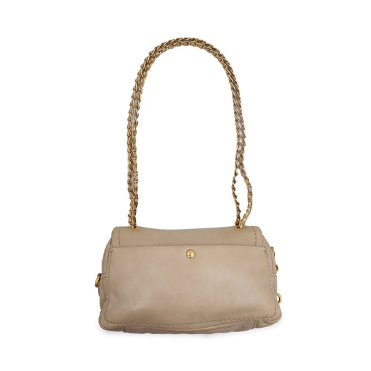 Prada Glace Calfskin Pushlock Chain Shoulder Bag