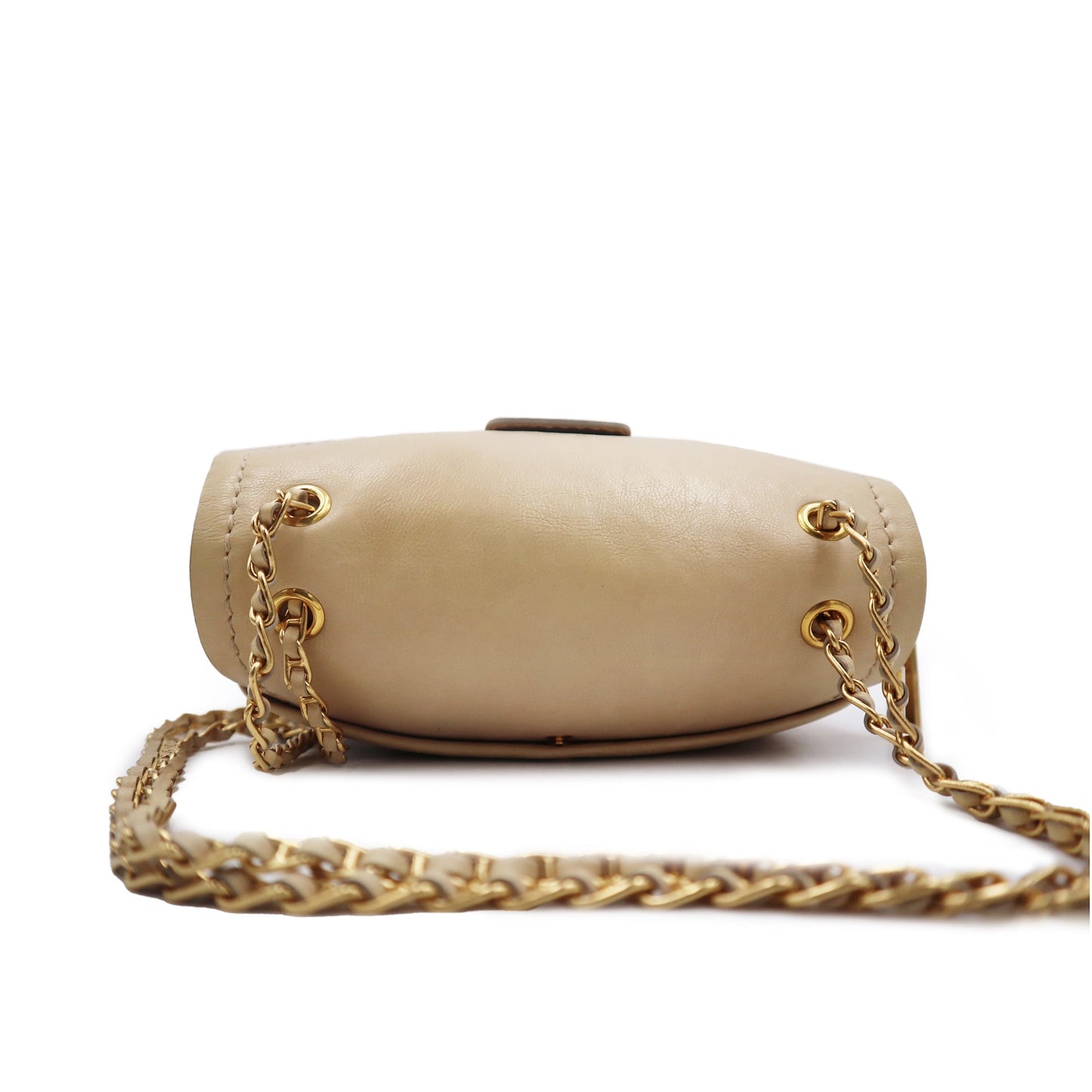 Prada Glace Calfskin Pushlock Chain Shoulder Bag