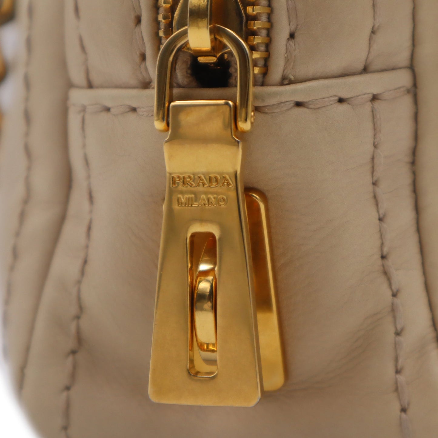 Prada Glace Calfskin Pushlock Chain Shoulder Bag