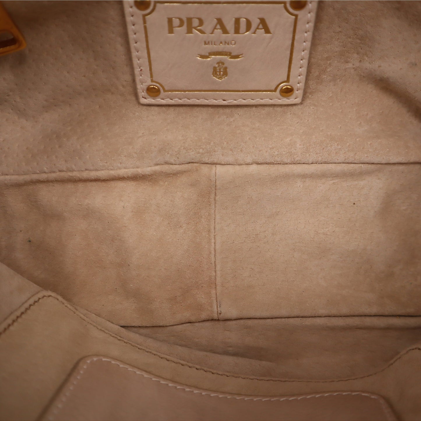 Prada Glace Calfskin Pushlock Chain Shoulder Bag