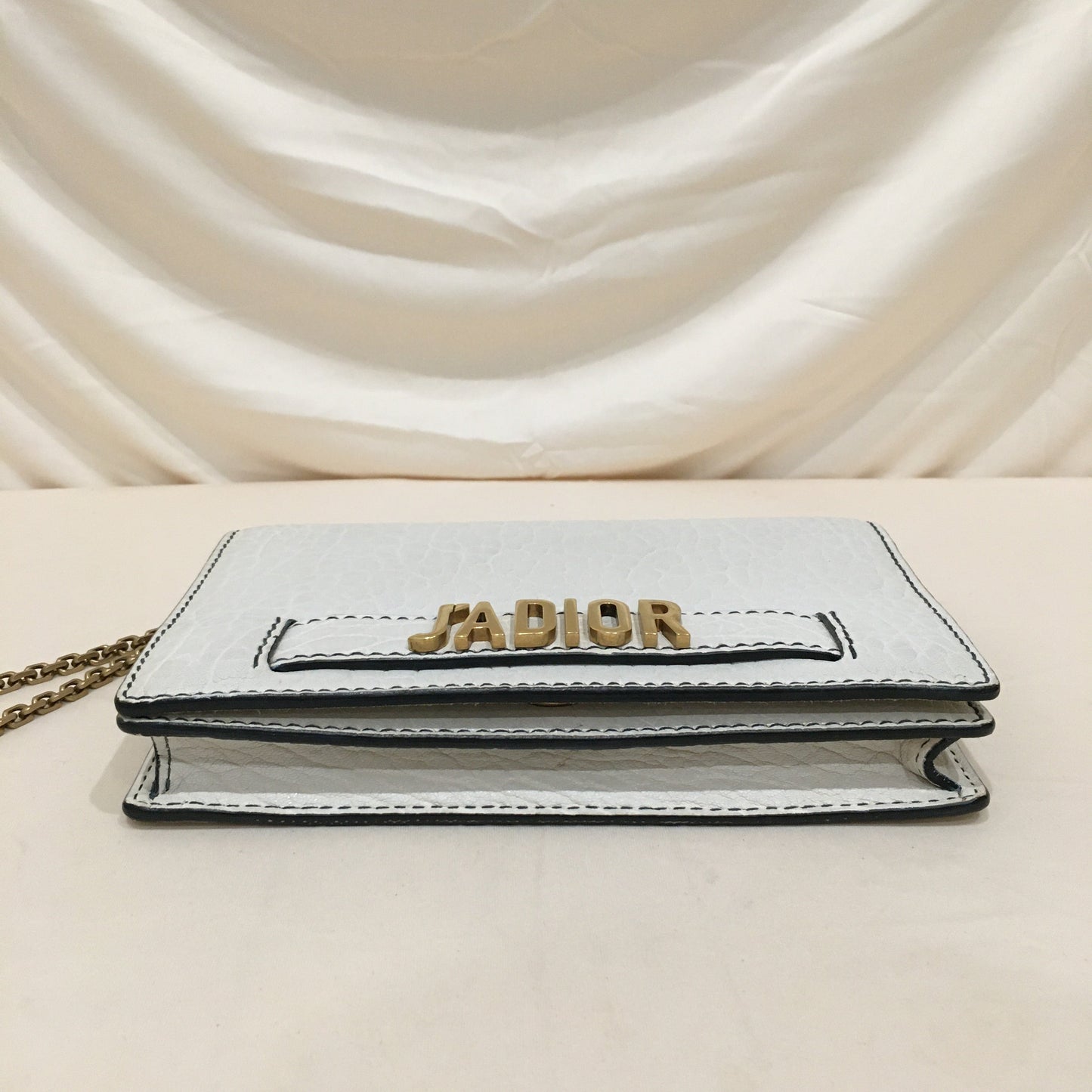 Dior White Calfskin J'Adior Crossbody Bag Sku# 70418