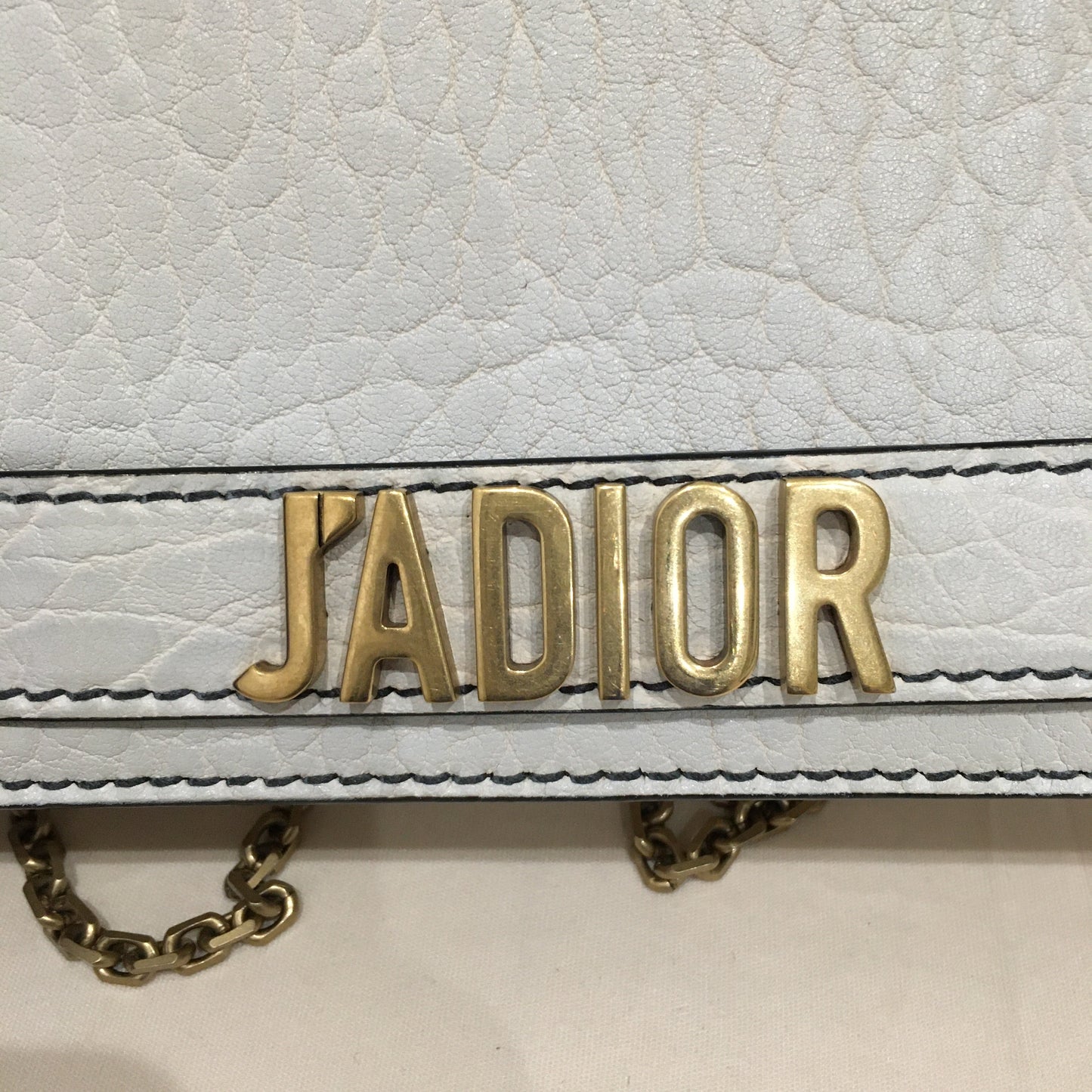 Dior White Calfskin J'Adior Crossbody Bag Sku# 70418