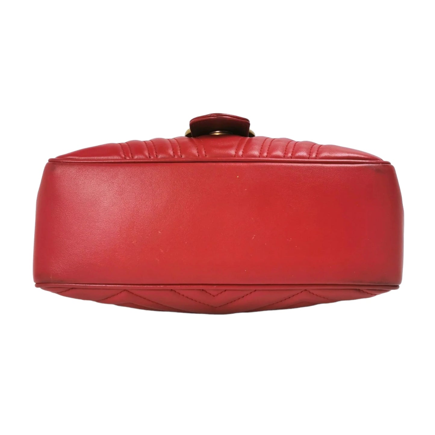 Gucci Marmont Top Handle Small Red Calfskin