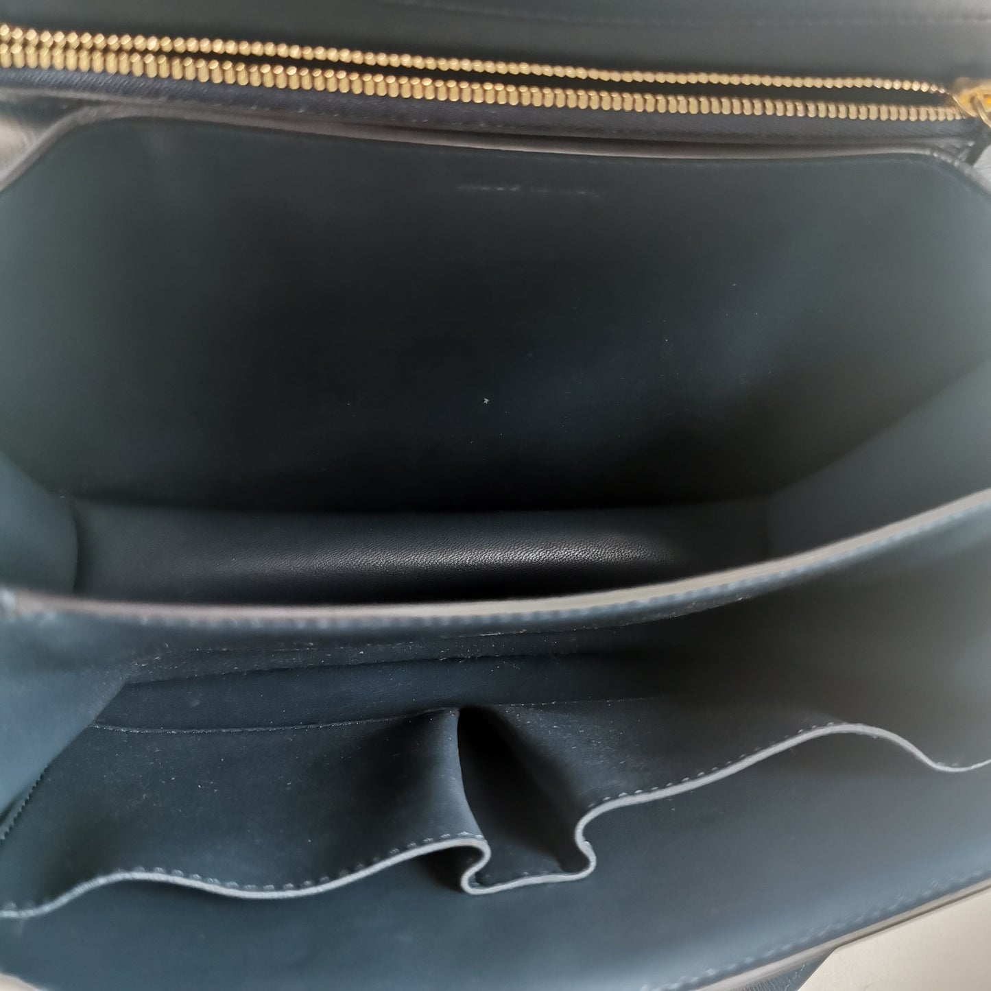 Celine Classic Box Medium Navy Blue Calfskin