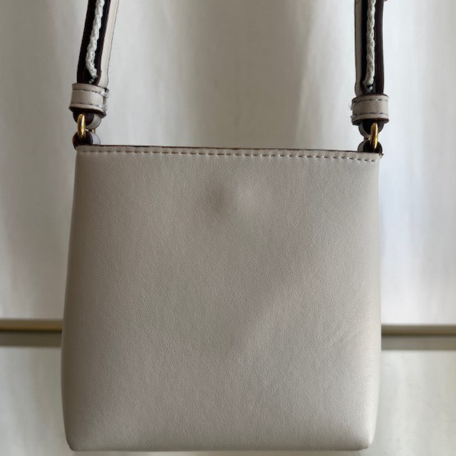 STELLA MCCARTNEY White Leather Micro Mini Shoulder Bag