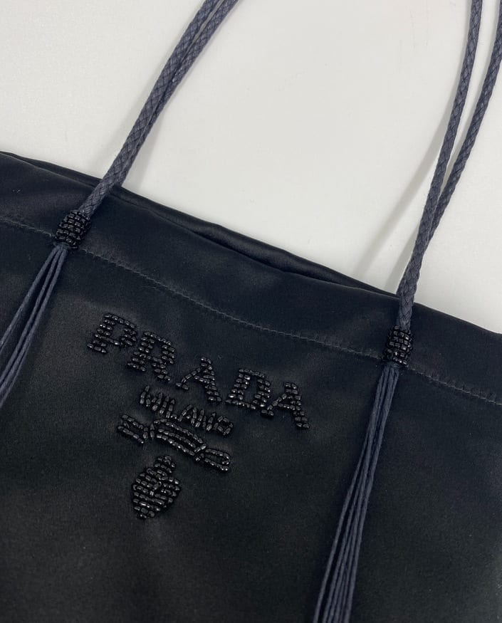 Prada Satin Beaded Mini Tote