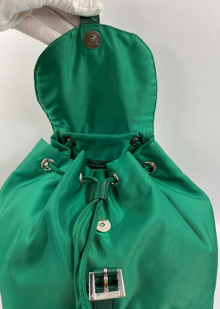 Prada Nylon Green Backpack