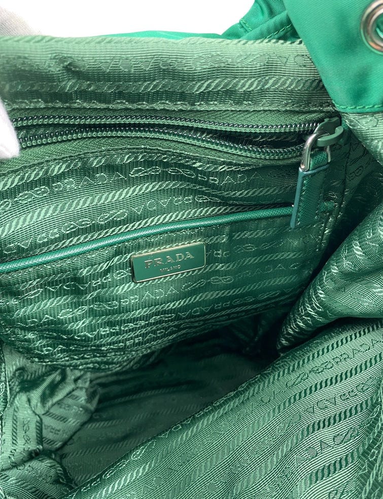 Prada Nylon Green Backpack