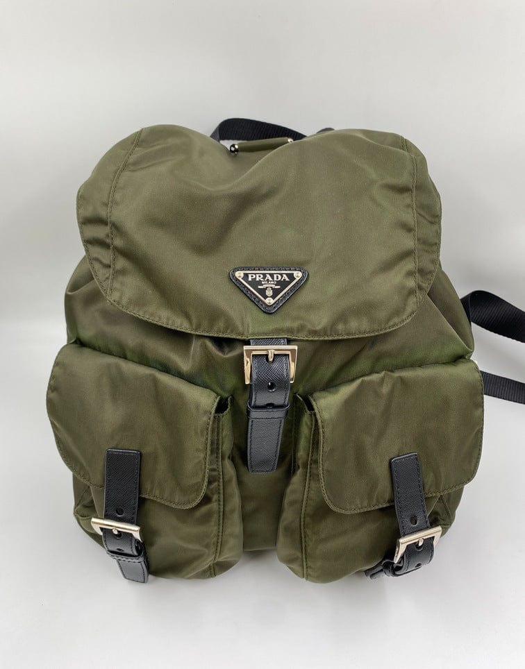 Prada Green Nylon Backpack