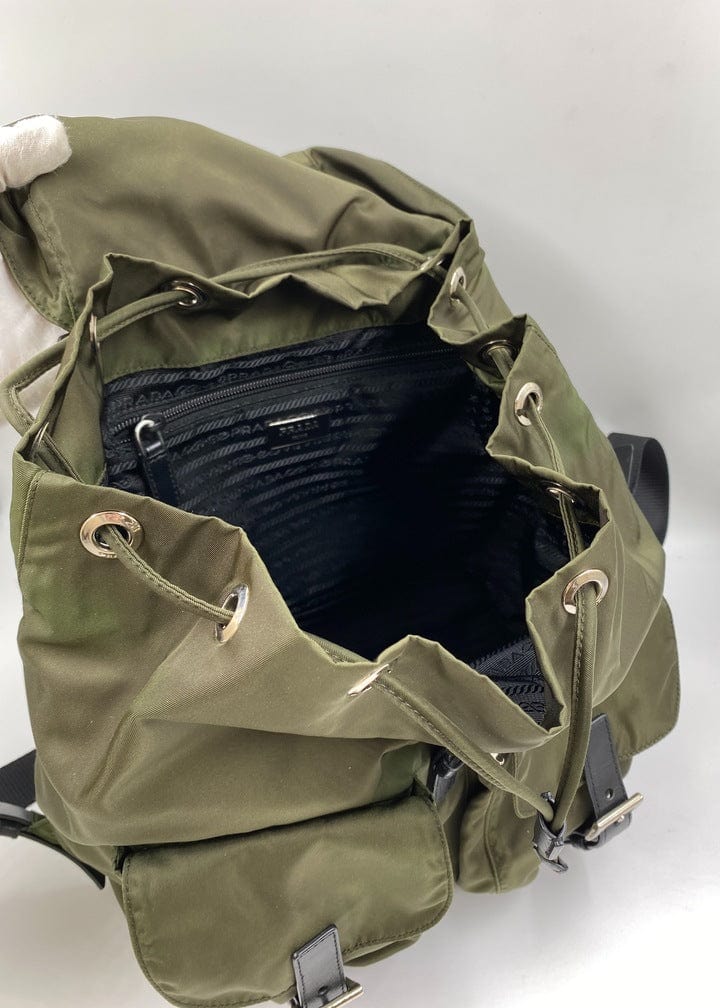 Prada Green Nylon Backpack