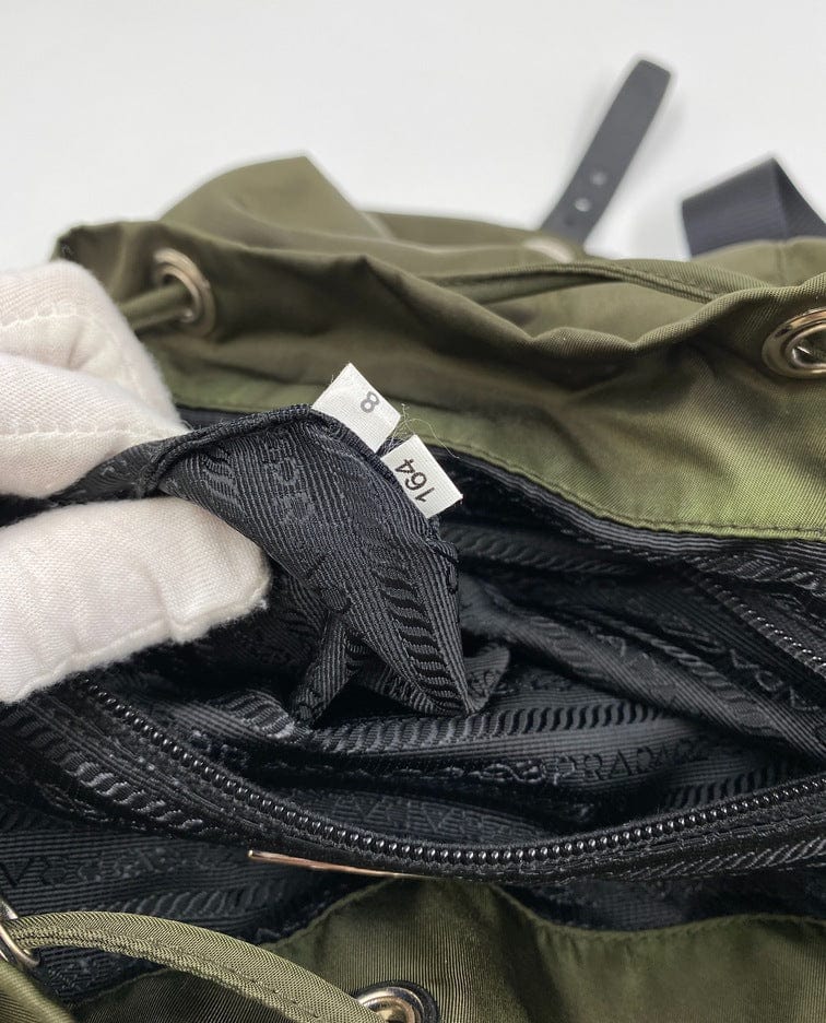 Prada Green Nylon Backpack