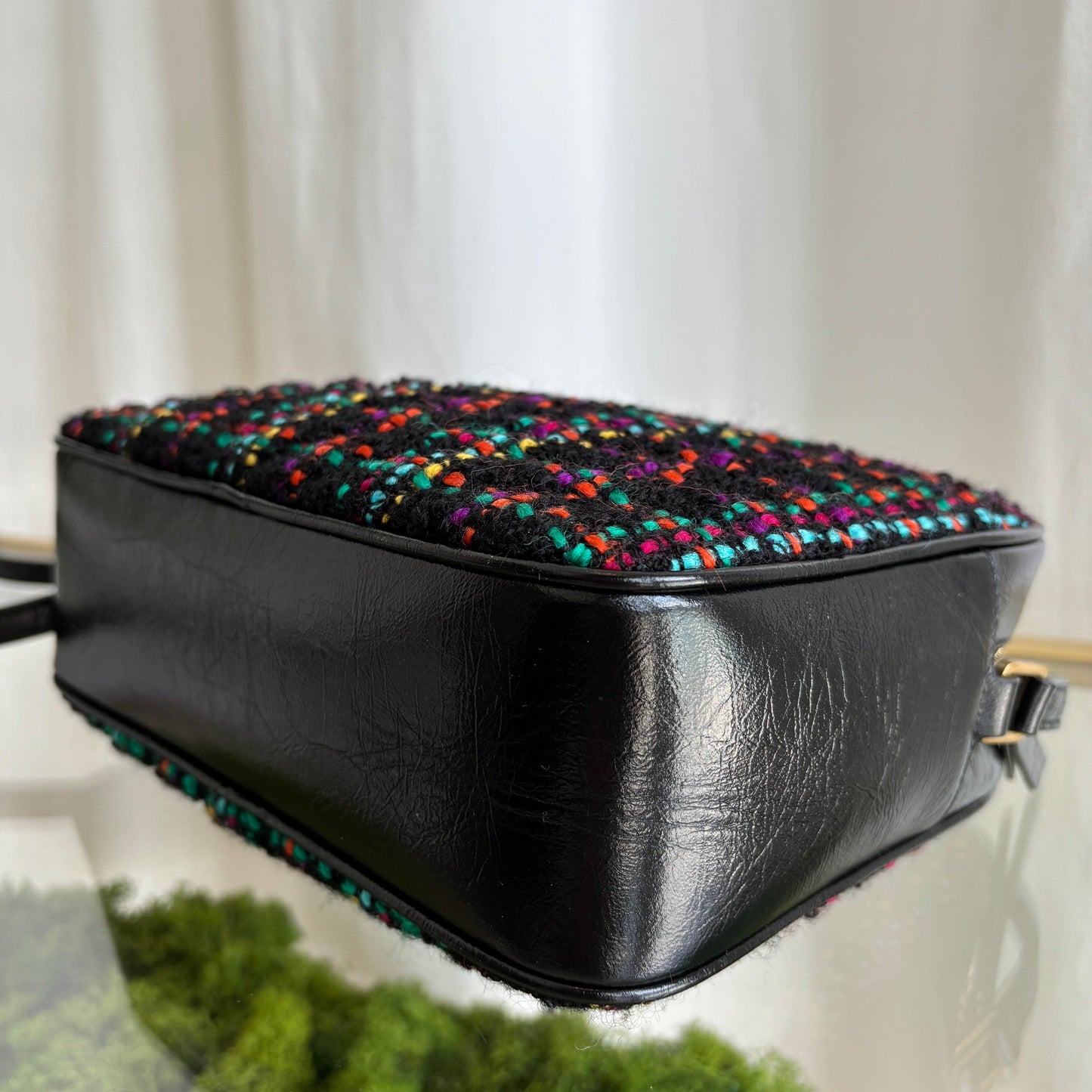 SAINT LAURENT Multicolor Tweed Lou Crossbody