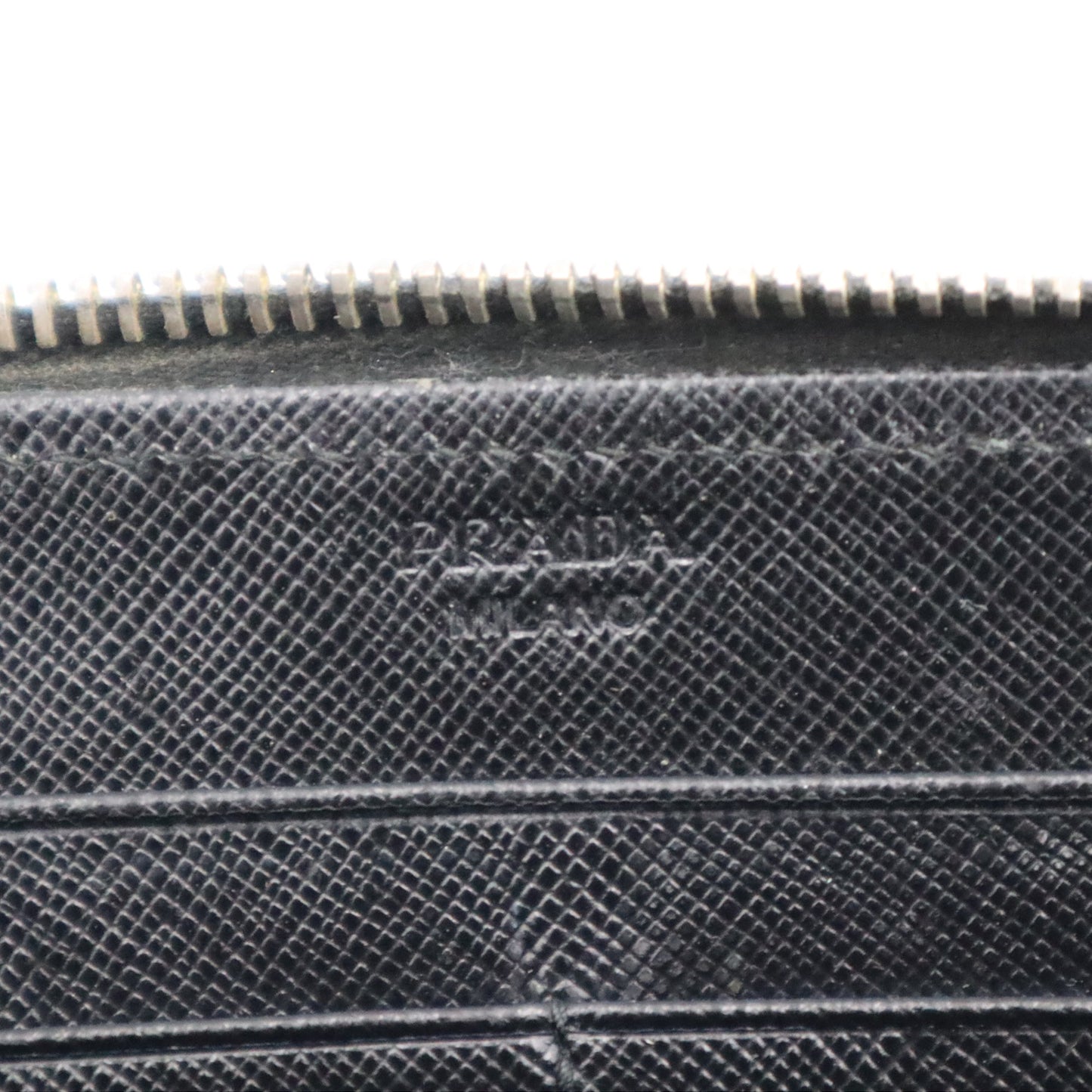 Prada Saffiano Zip Around Wallet