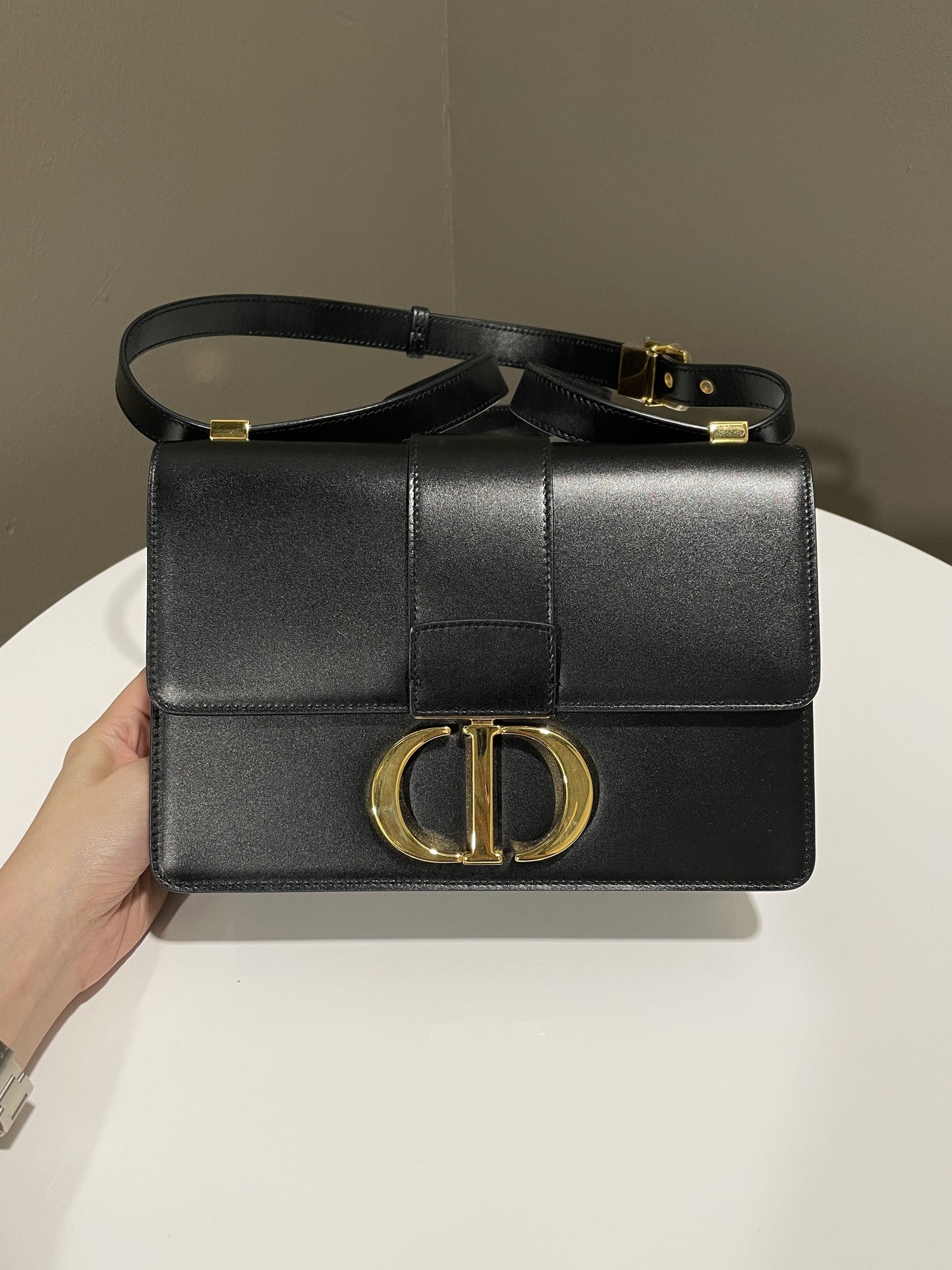 Dior Montaigne 30 Black Calfskin