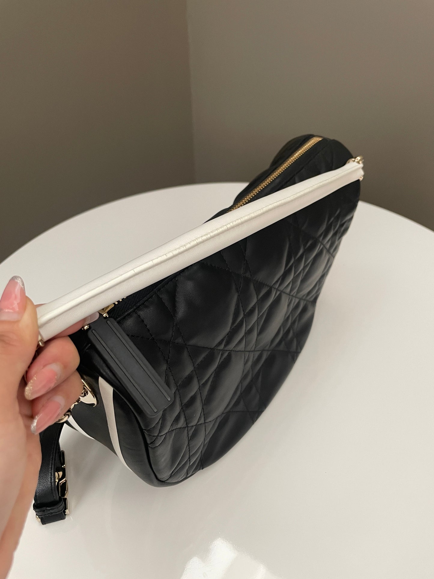 Dior Vibe Cannage Hobo Black Lambskin