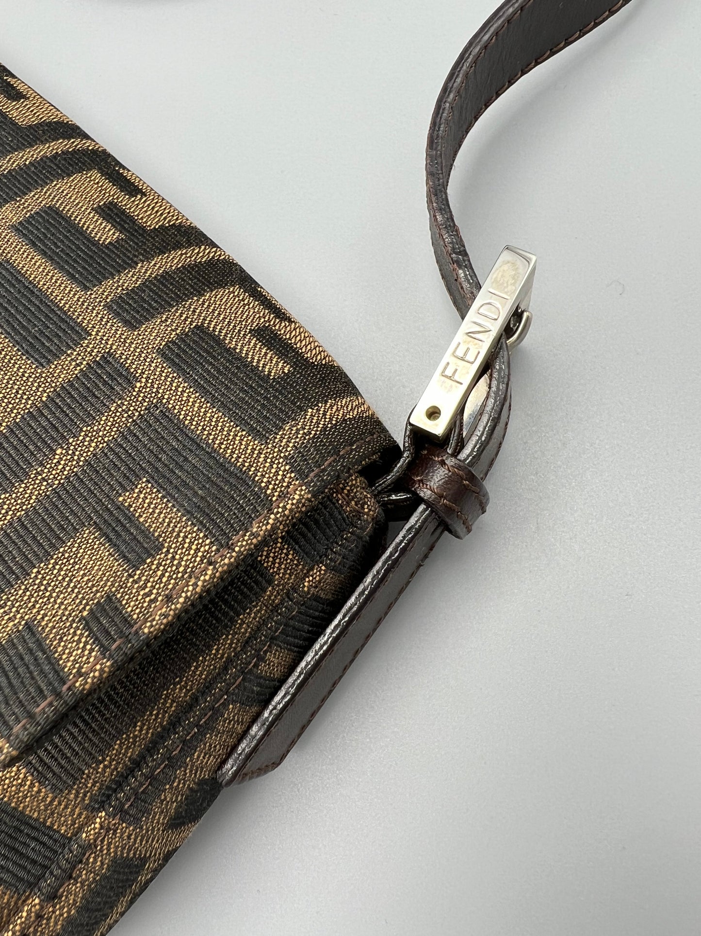 Fendi Zucca Canvas Vintage Baguette Bag