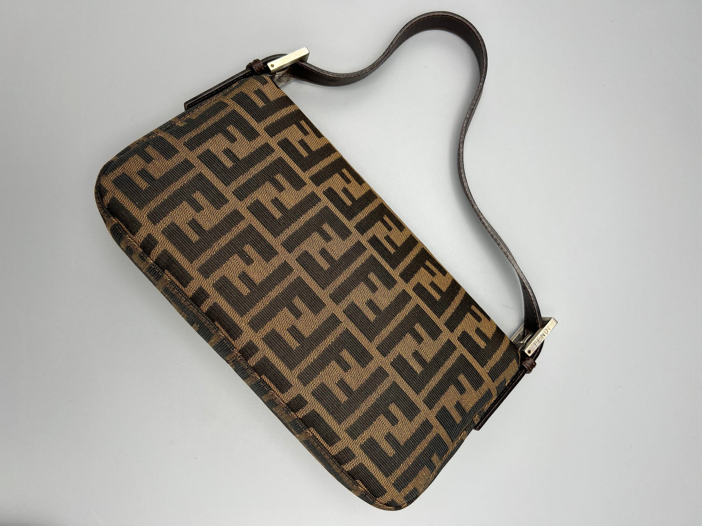 Fendi Zucca Canvas Vintage Baguette Bag