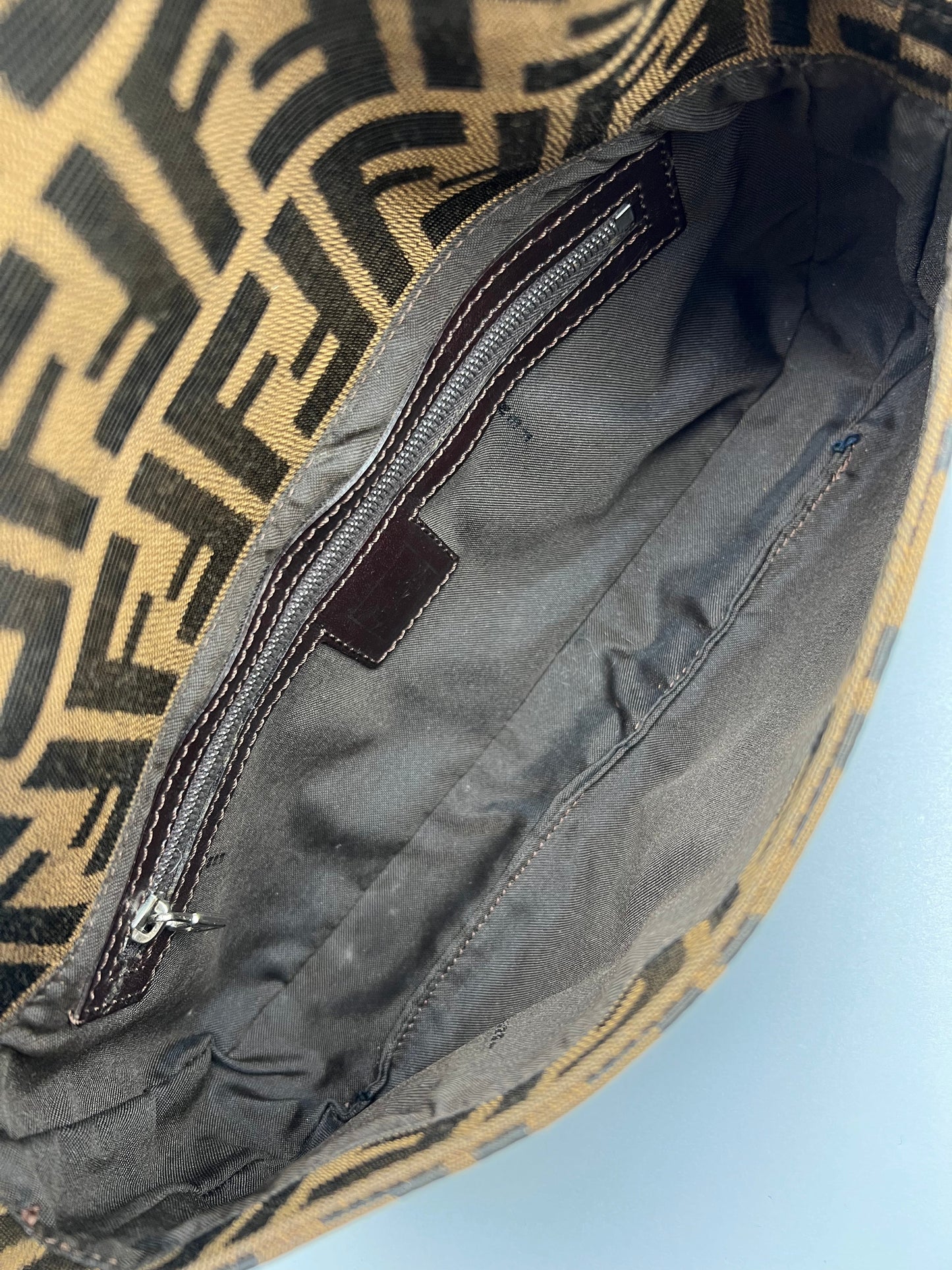 Fendi Zucca Canvas Vintage Baguette Bag