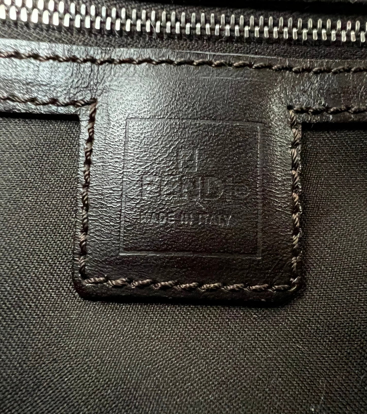 Fendi Zucca Canvas Vintage Baguette Bag