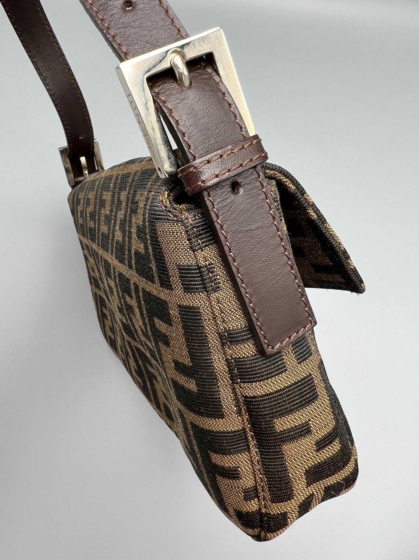 Fendi Zucca Canvas Vintage Baguette Bag