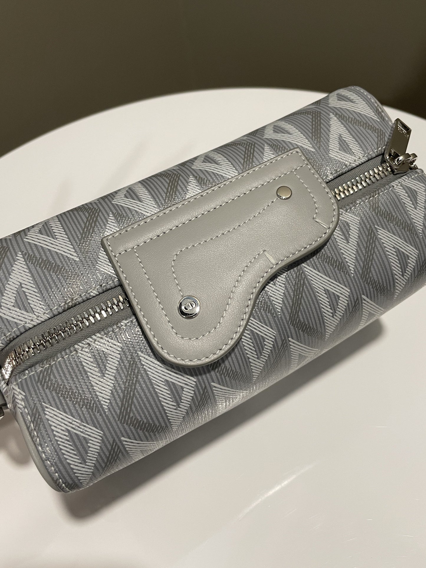 Dior Lingot 22 Grey CD Diamond Canvas & Calfskin