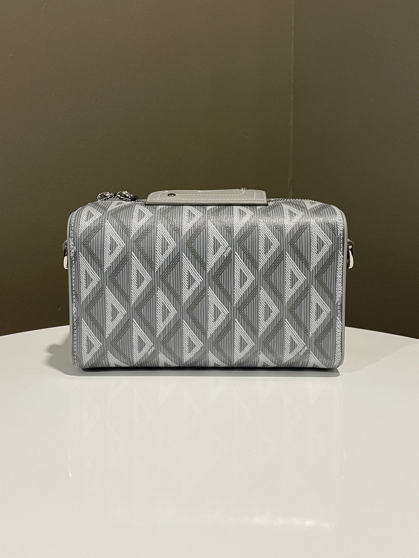 Dior Lingot 22 Grey CD Diamond Canvas & Calfskin