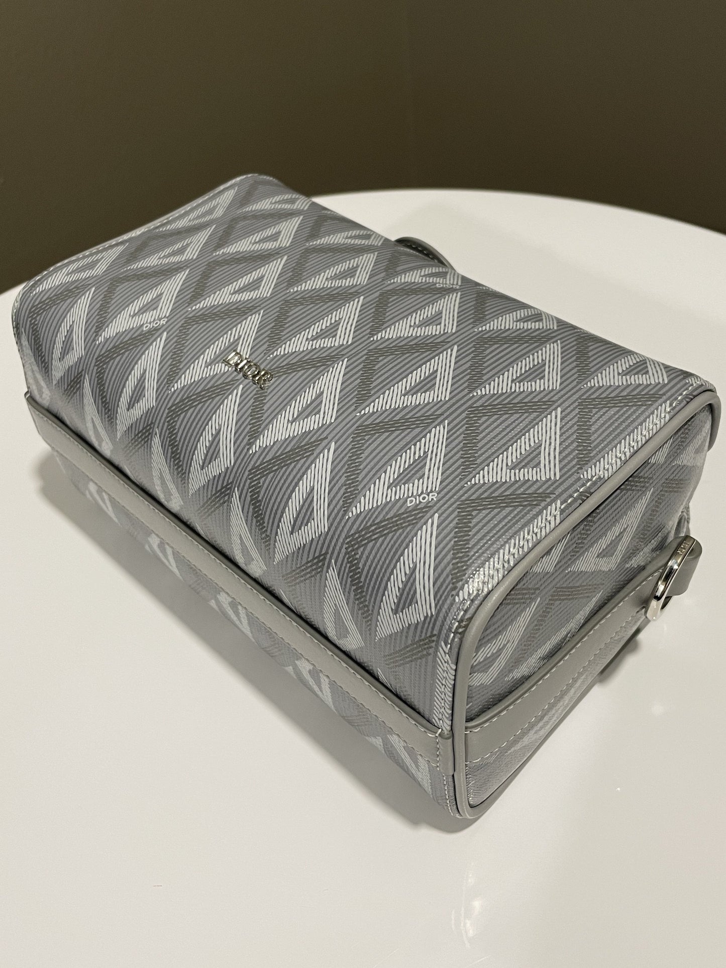 Dior Lingot 22 Grey CD Diamond Canvas & Calfskin