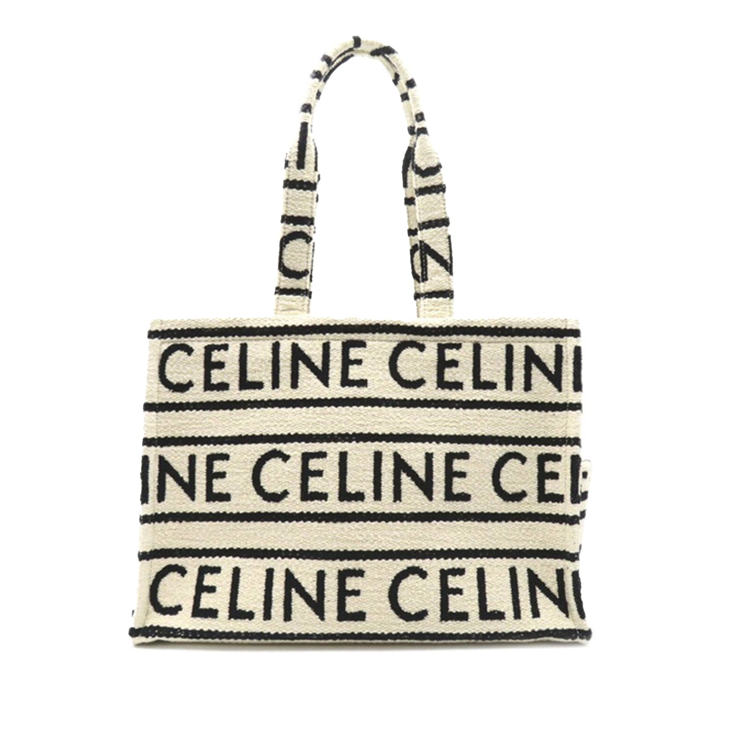 Celine Cabas Thais Tote Large White Canvas