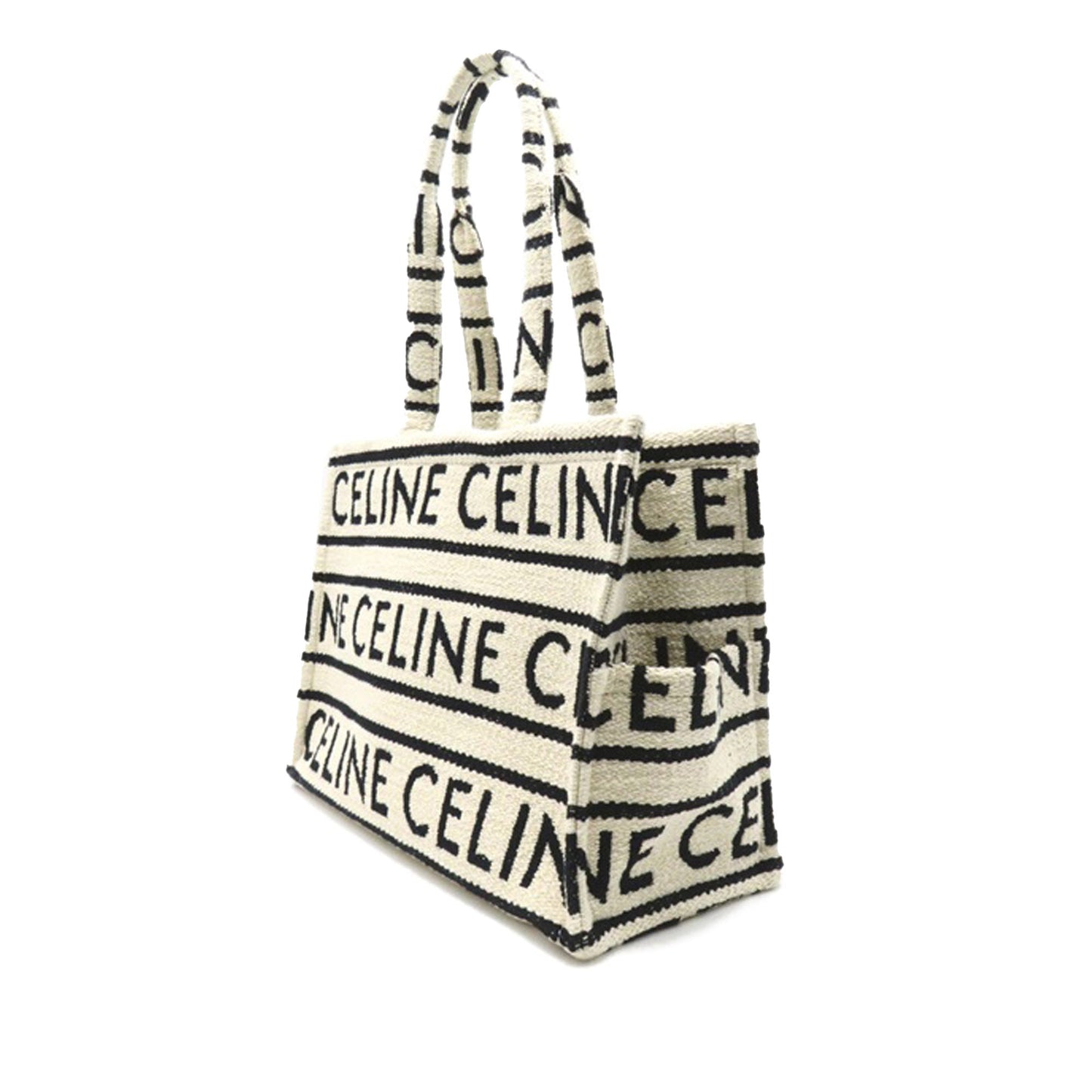 Celine Cabas Thais Tote Large White Canvas