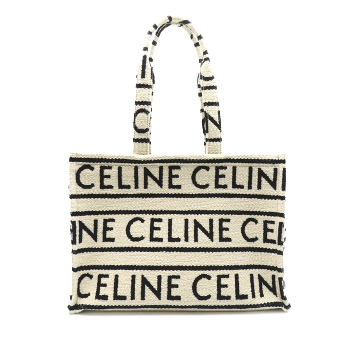 Celine Cabas Thais Tote Large White Canvas